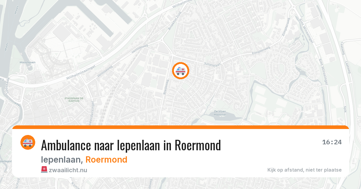 Ambulance naar Iepenlaan in Roermond — 25 jul 2026