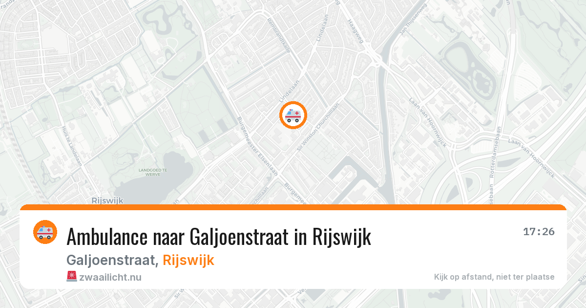 Ambulance naar Galjoenstraat in Rijswijk — 2 jun 2026