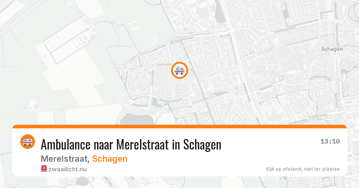 Ambulance naar Merelstraat in Schagen — 15 jul 2026