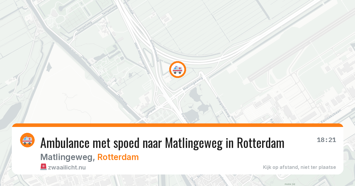 Ambulance met spoed naar Matlingeweg in Rotterdam — 22 mei 2026