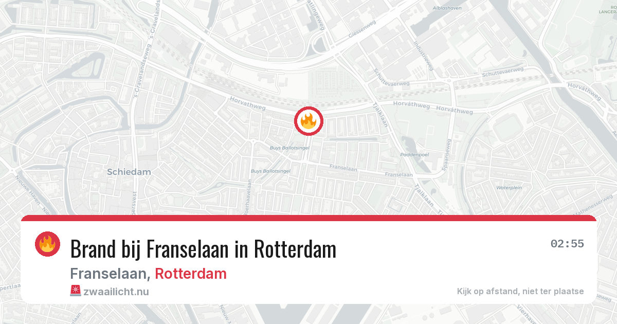 Brand bij Franselaan in Rotterdam — 8 jun 2026
