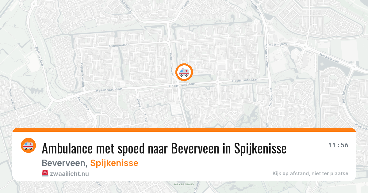 Ambulance met spoed naar Beverveen in Spijkenisse — 1 jun 2026