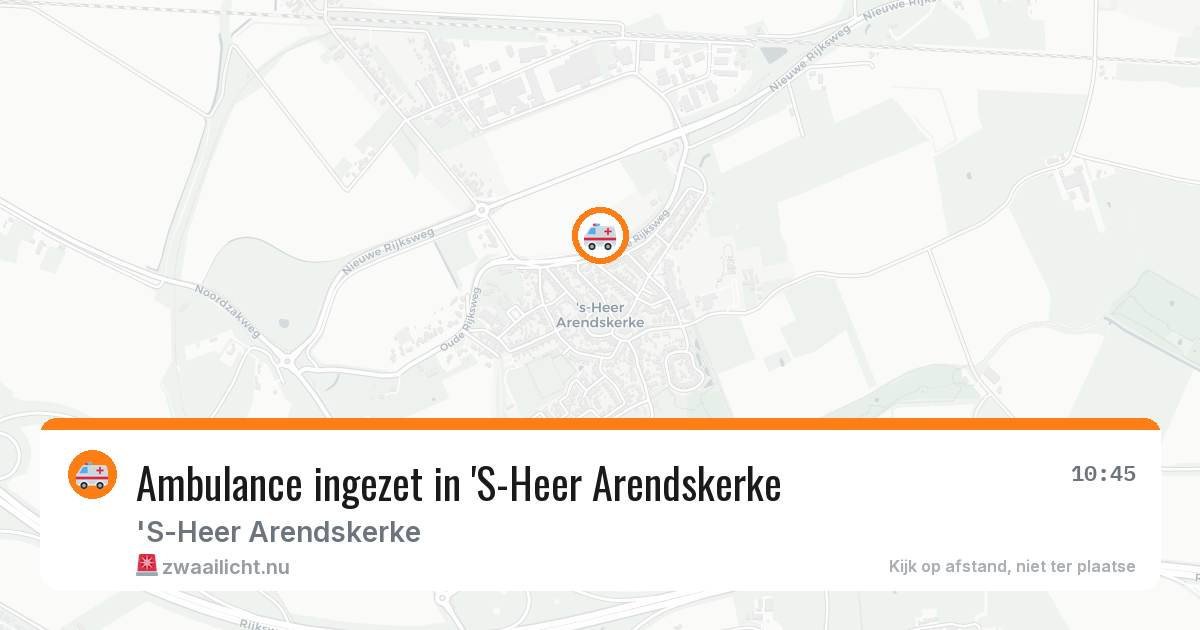 Ambulance ingezet in 'S-Heer Arendskerke — 20 jul 2026