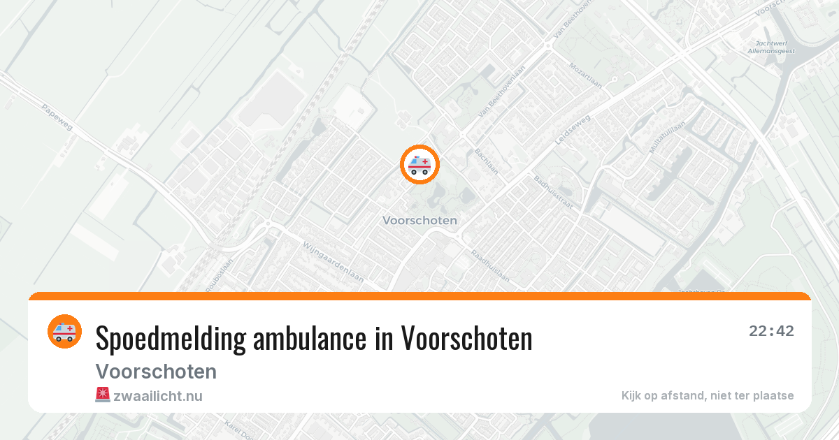 Spoedmelding ambulance in Voorschoten — 13 jul 2026
