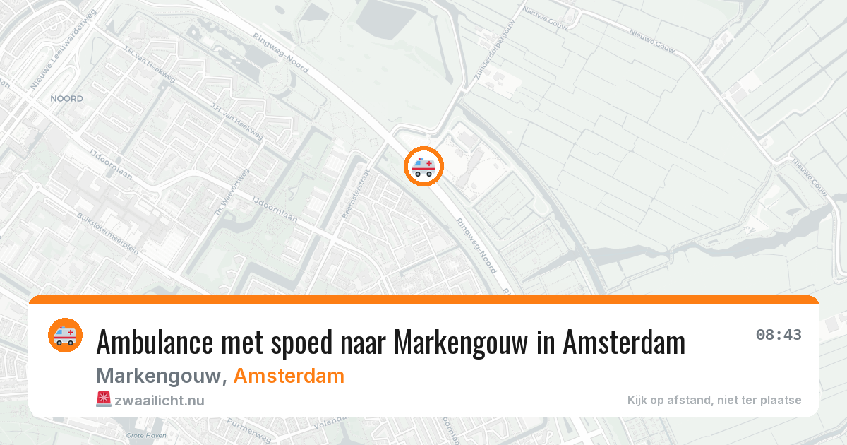 Ambulance met spoed naar Markengouw in Amsterdam — 22 mrt 2026
