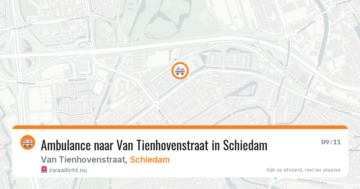 Ambulance naar Van Tienhovenstraat in Schiedam — 22 mrt 2026