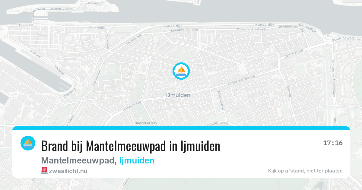 Brand bij Mantelmeeuwpad in Ijmuiden — 12 jul 2026