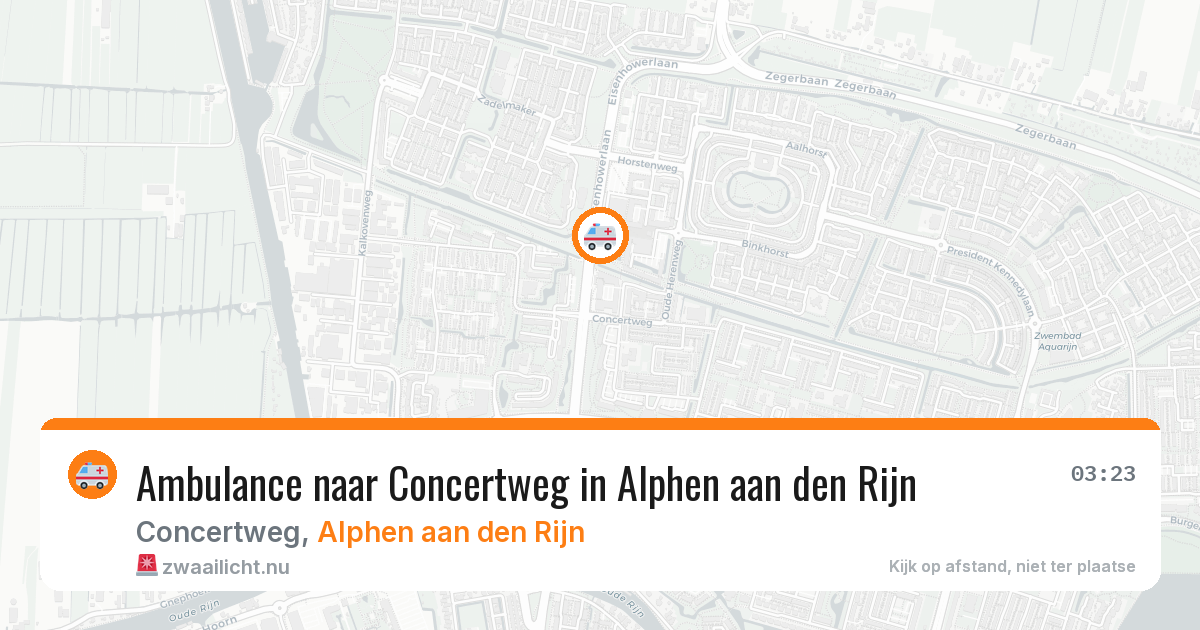 Ambulance naar Concertweg in Alphen aan den Rijn — 25 jul 2026