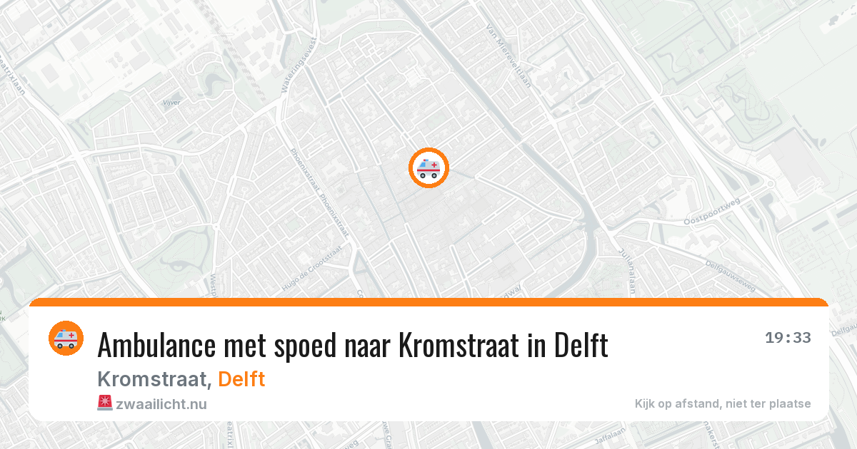Ambulance met spoed naar Kromstraat in Delft — 16 jan 2026