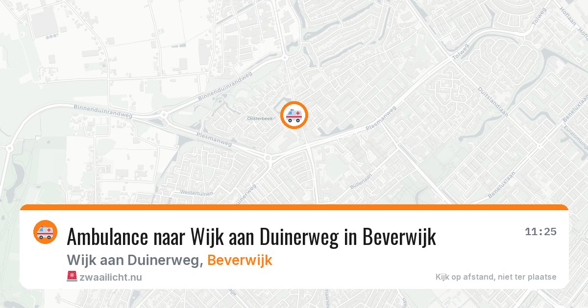 Ambulance naar Wijk aan Duinerweg in Beverwijk — 17 jul 2026