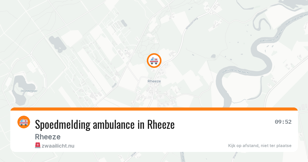 Spoedmelding ambulance in Rheeze — 15 mei 2026