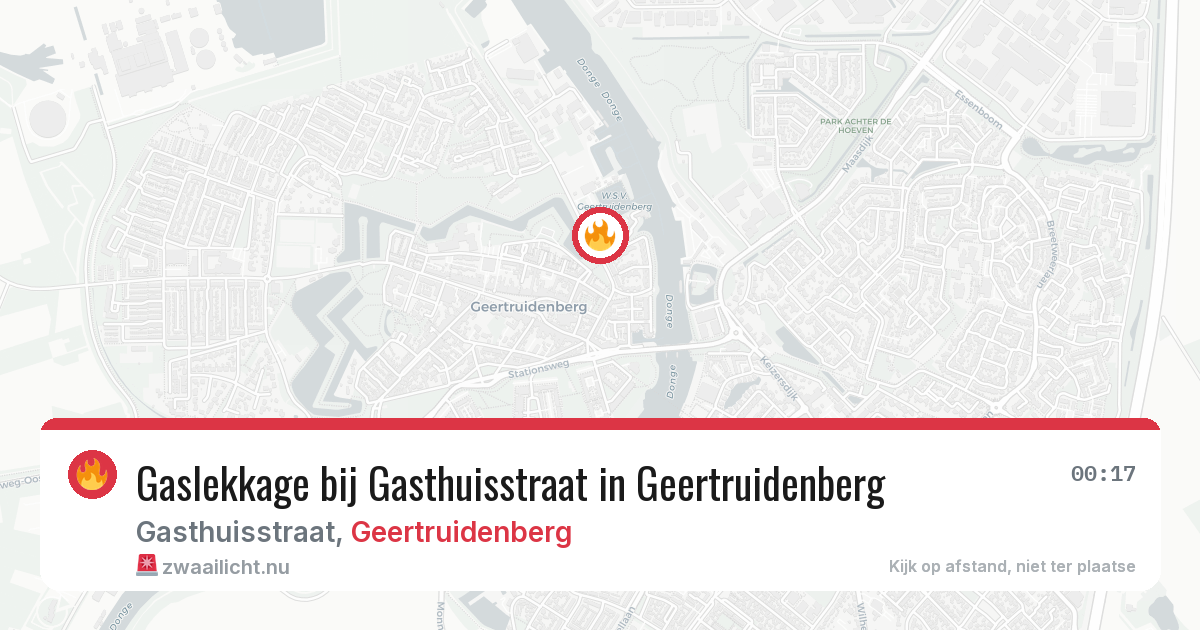 Gaslekkage bij Gasthuisstraat in Geertruidenberg — 14 jul 2026
