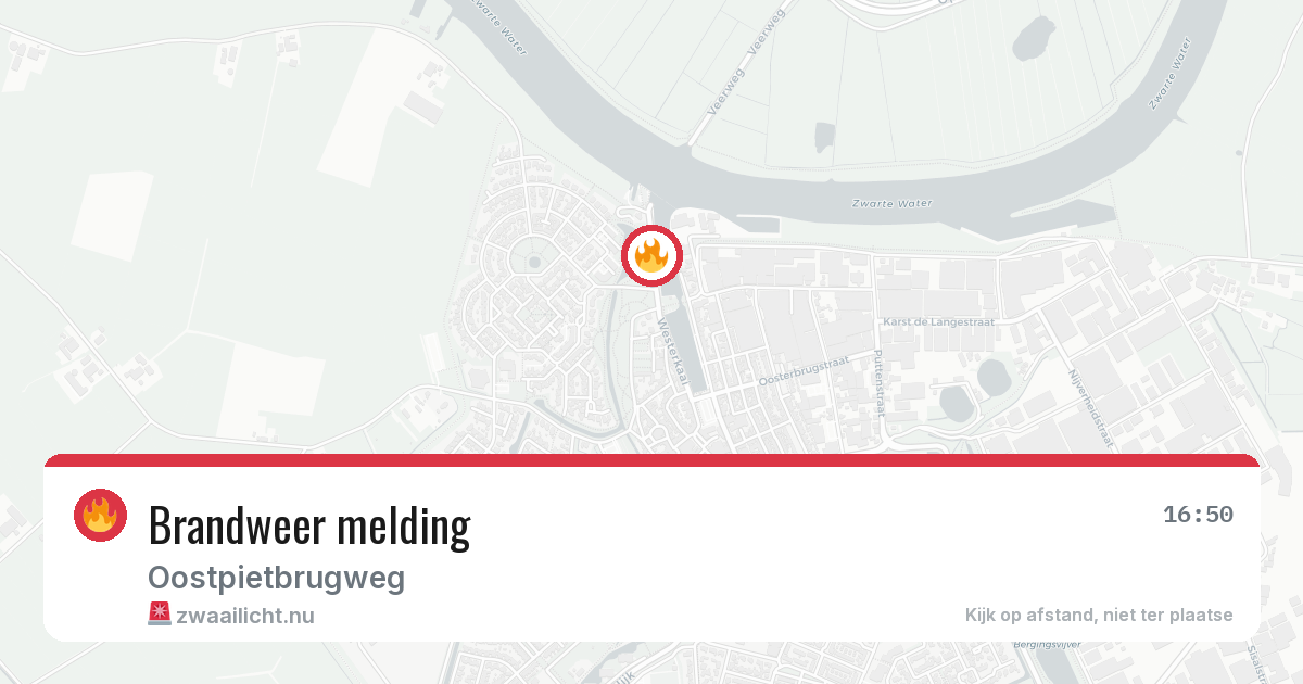 Brandweer melding — 16 mrt 2026