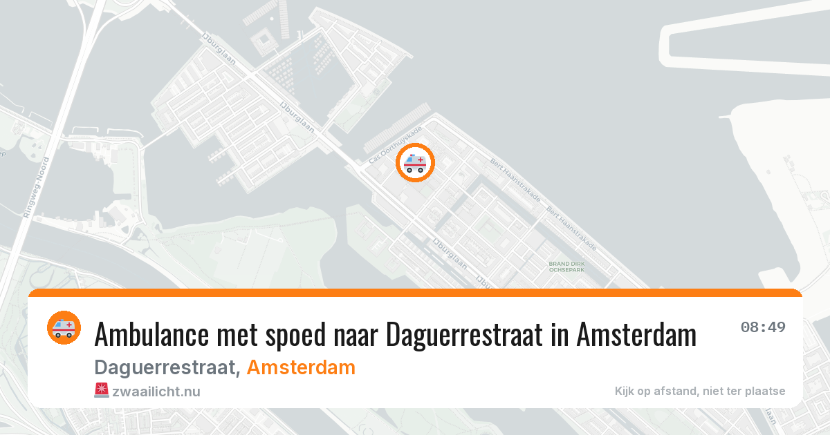 Ambulance met spoed naar Daguerrestraat in Amsterdam — 17 jul 2026