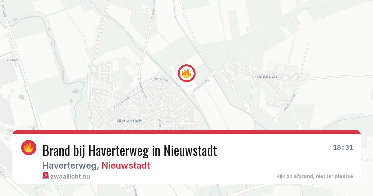 Brand bij Haverterweg in Nieuwstadt — 23 jul 2026
