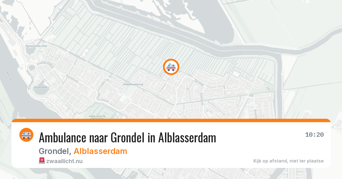 Ambulance naar Grondel in Alblasserdam — 15 jul 2026