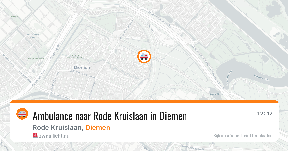Ambulance naar Rode Kruislaan in Diemen — 13 mei 2026
