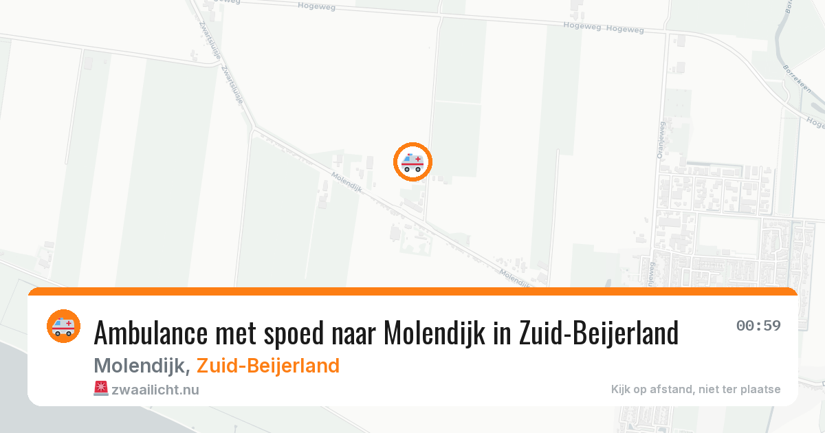 Ambulance met spoed naar Molendijk in Zuid-Beijerland — 5 jun 2026