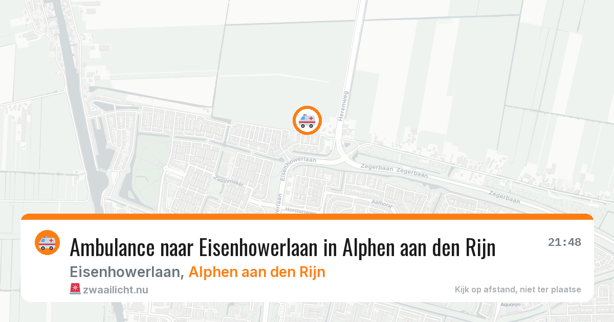 Ambulance naar Eisenhowerlaan in Alphen aan den Rijn — 25 mei 2026