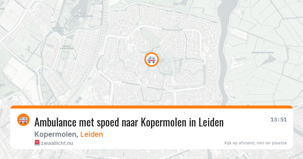 Ambulance met spoed naar Kopermolen in Leiden — 23 jan 2026