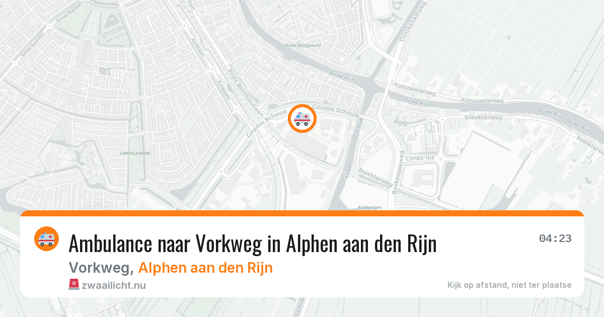 Ambulance naar Vorkweg in Alphen aan den Rijn — 12 jul 2026