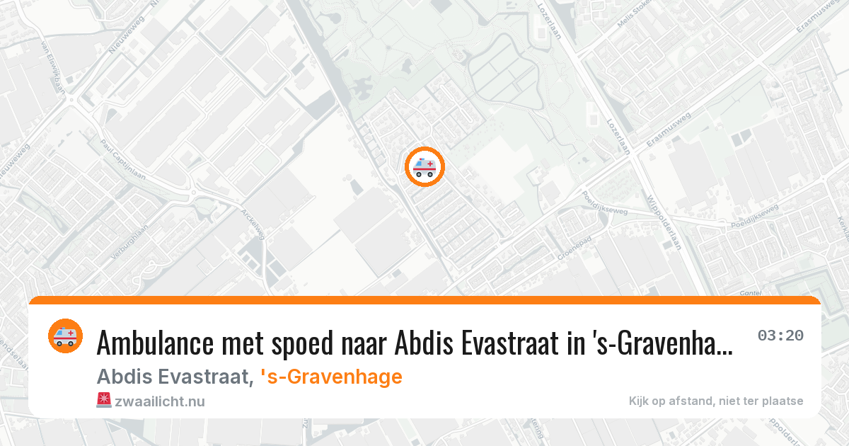 Ambulance met spoed naar Abdis Evastraat in 's-Gravenhage — 27 apr 2026