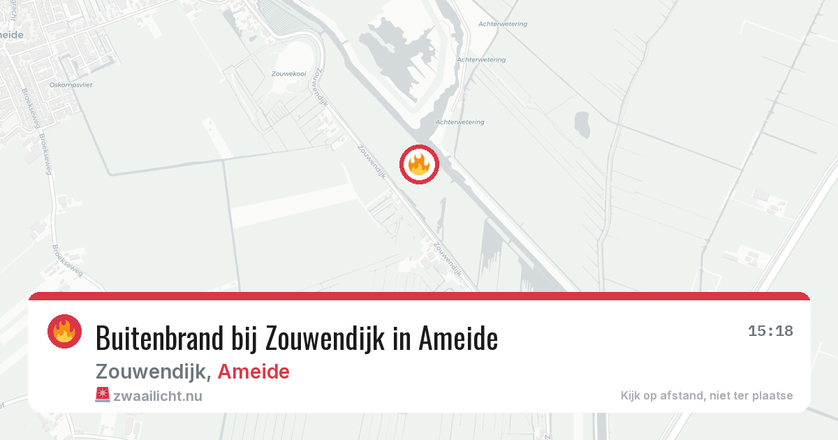 Buitenbrand bij Zouwendijk in Ameide — 17 jul 2026