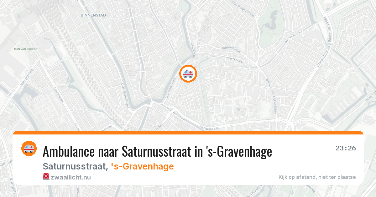 Ambulance naar Saturnusstraat in 's-Gravenhage — 21 mrt 2026
