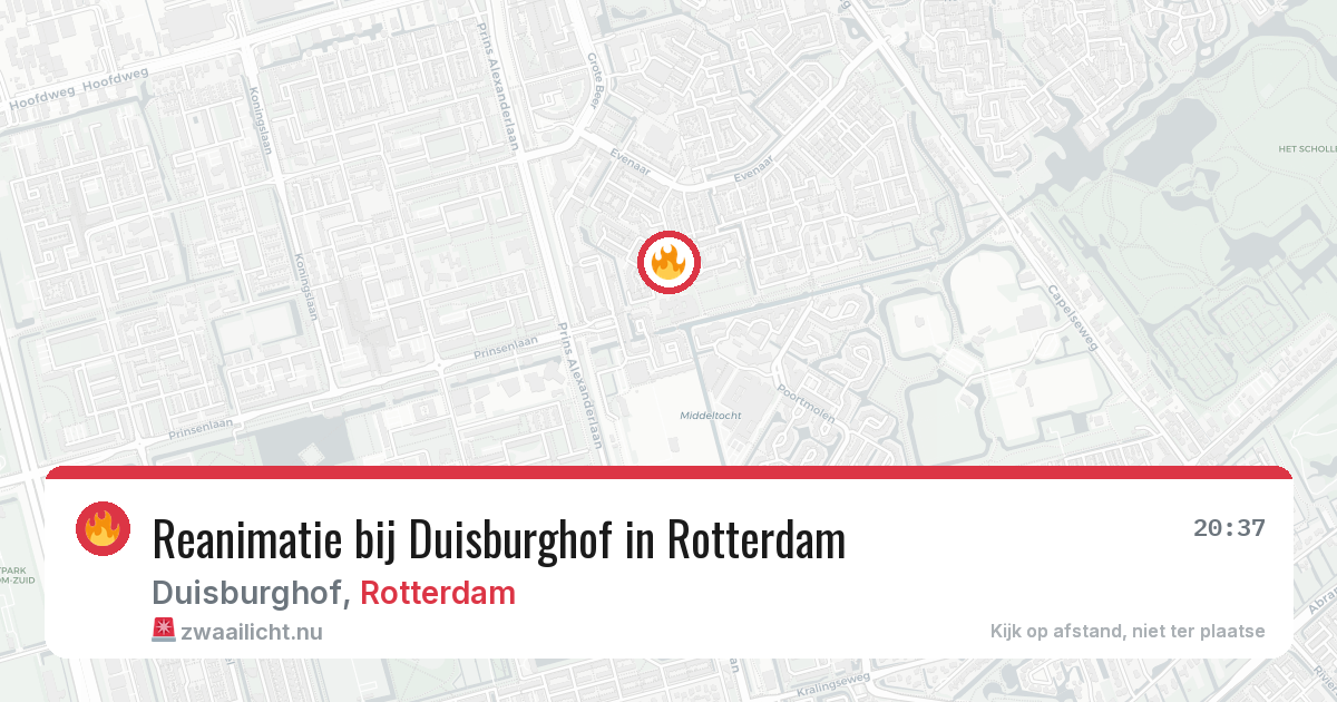 Reanimatie bij Duisburghof in Rotterdam — 31 mrt 2026