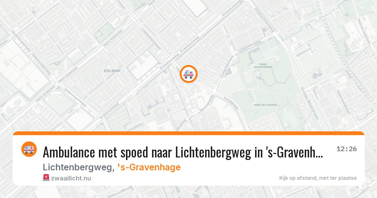 Ambulance met spoed naar Lichtenbergweg in 's-Gravenhage — 25 jan 2026