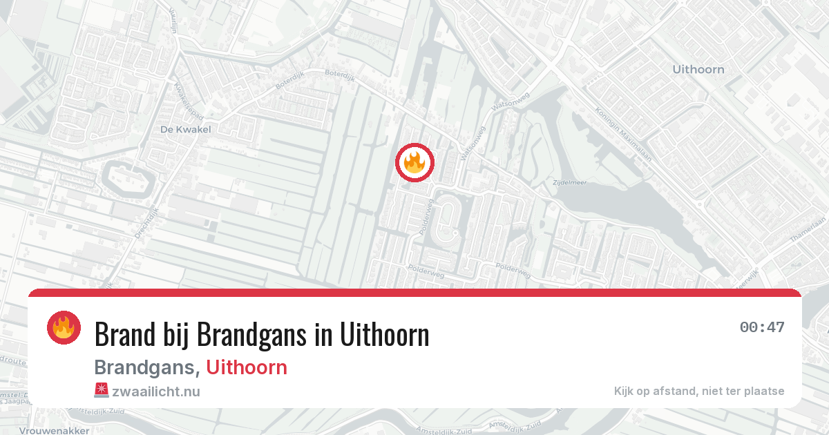 Brand bij Brandgans in Uithoorn — 11 apr 2026