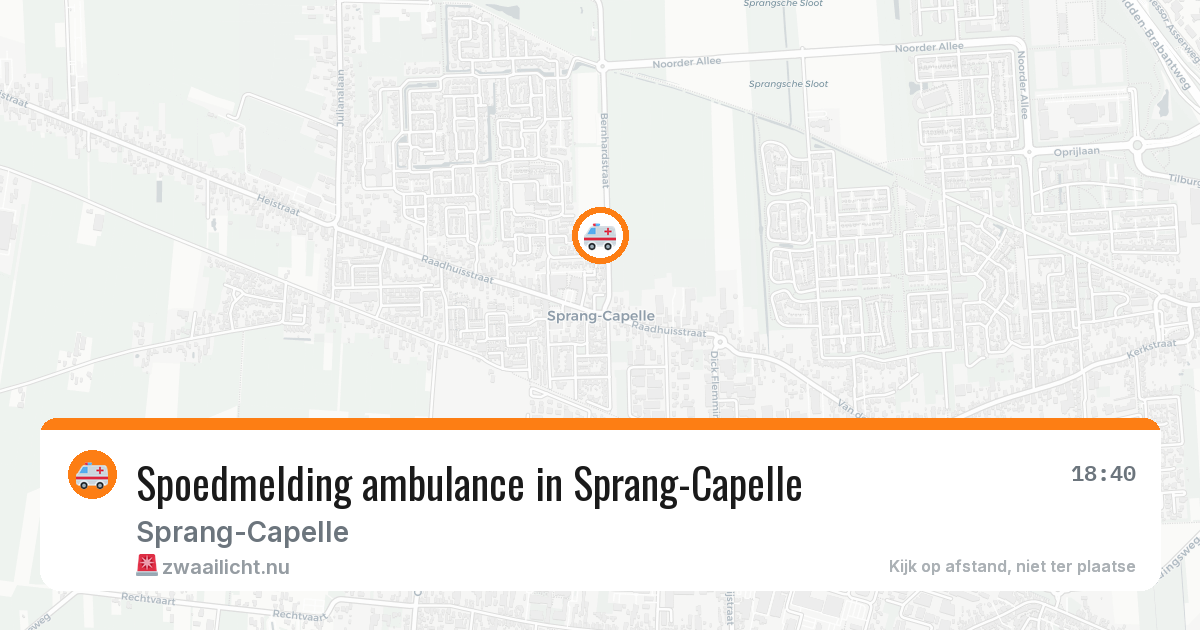 Spoedmelding ambulance in Sprang-Capelle — 11 jul 2026