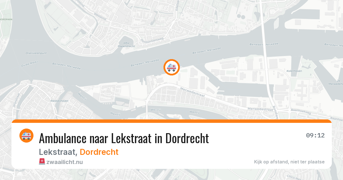 Ambulance naar Lekstraat in Dordrecht — 14 jul 2026