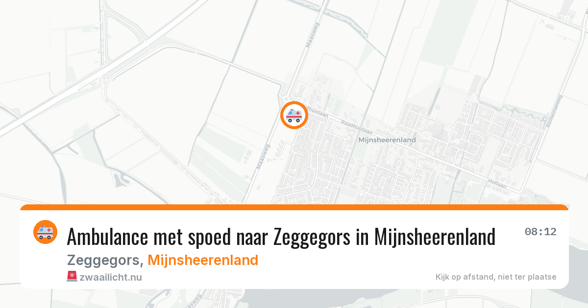 Ambulance met spoed naar Zeggegors in Mijnsheerenland — 2 apr 2026