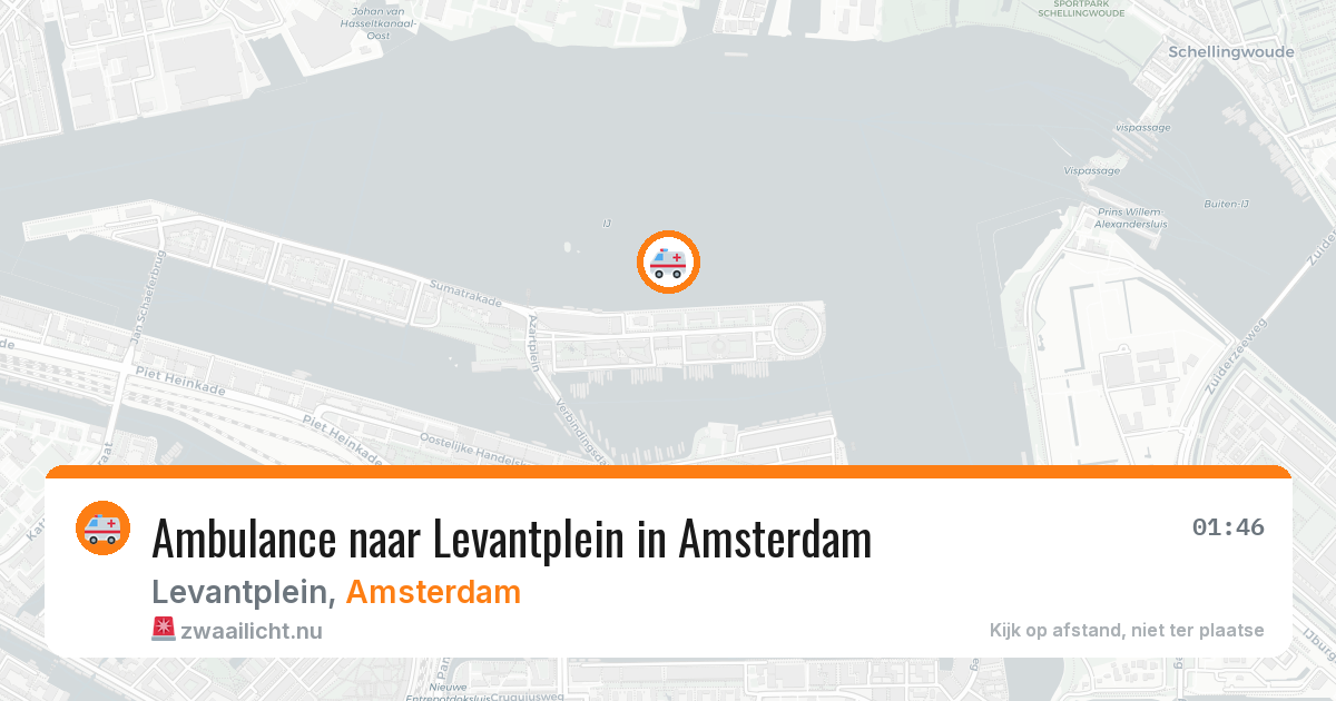 Ambulance naar Levantplein in Amsterdam — 23 mei 2026