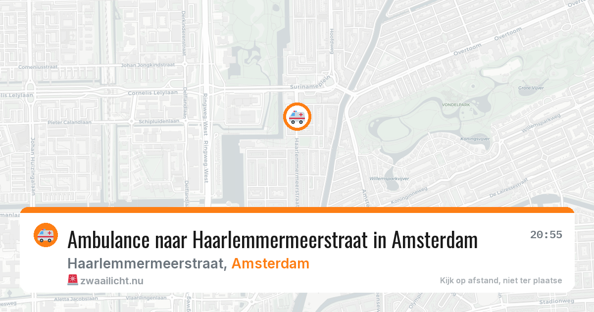 Ambulance naar Haarlemmermeerstraat in Amsterdam — 29 mrt 2026