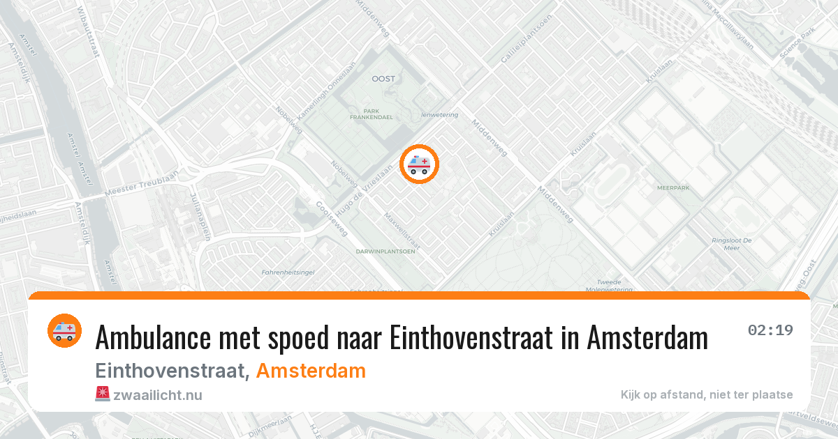 Ambulance met spoed naar Einthovenstraat in Amsterdam — 18 apr 2026