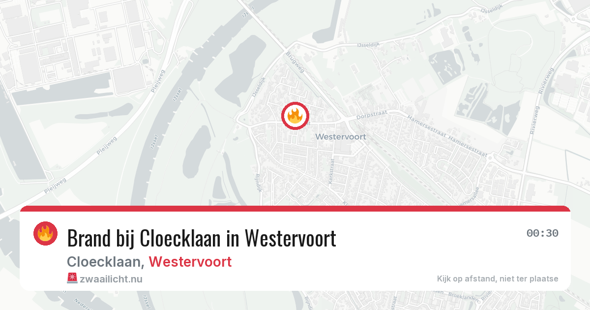 Brand bij Cloecklaan in Westervoort — 31 mei 2026