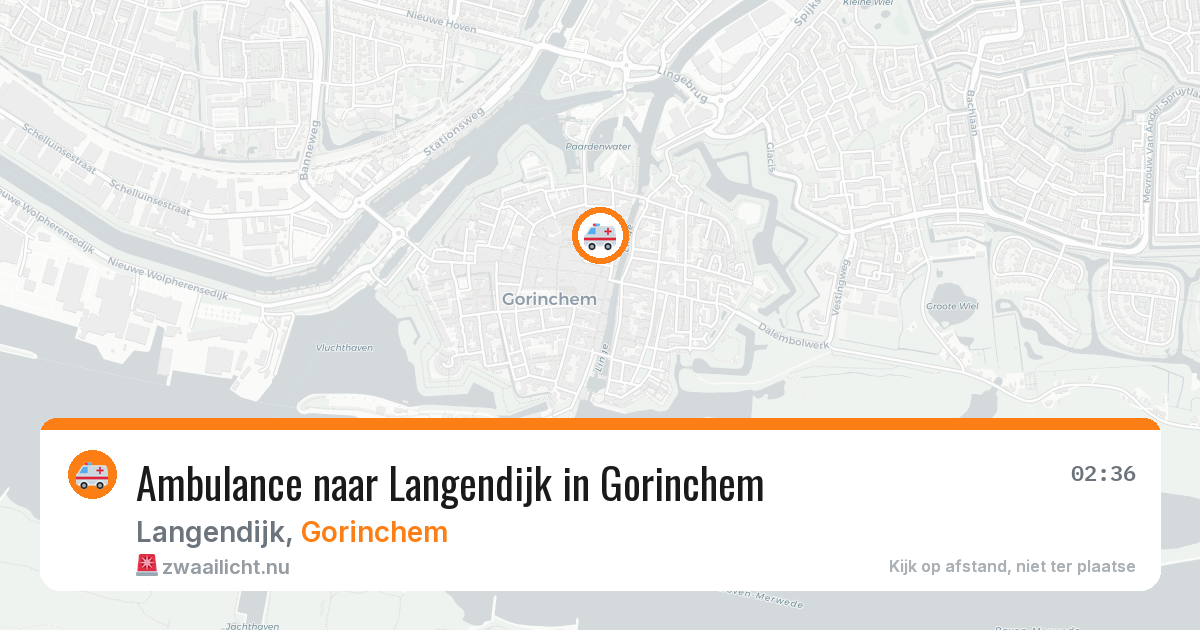 Ambulance naar Langendijk in Gorinchem — 12 jul 2026