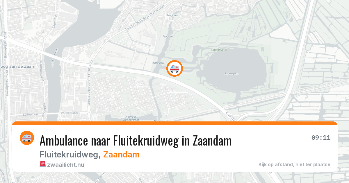 Ambulance naar Fluitekruidweg in Zaandam — 9 apr 2026