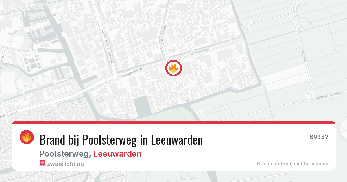 Brand bij Poolsterweg in Leeuwarden — 30 apr 2026