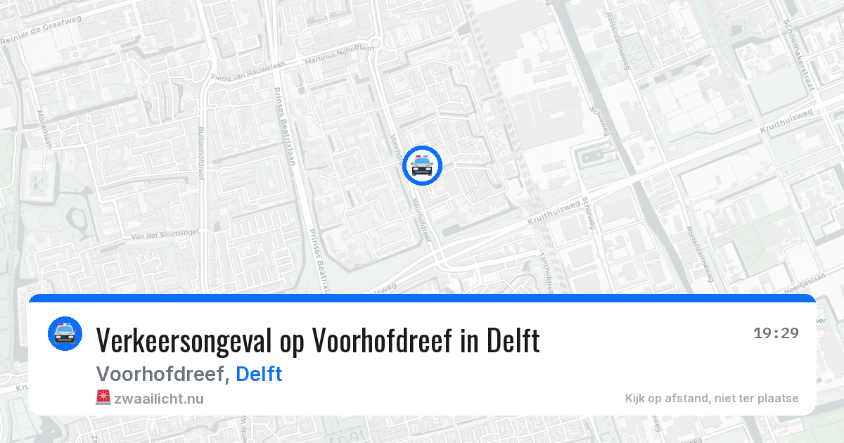 Verkeersongeval op Voorhofdreef in Delft — 26 mrt 2026