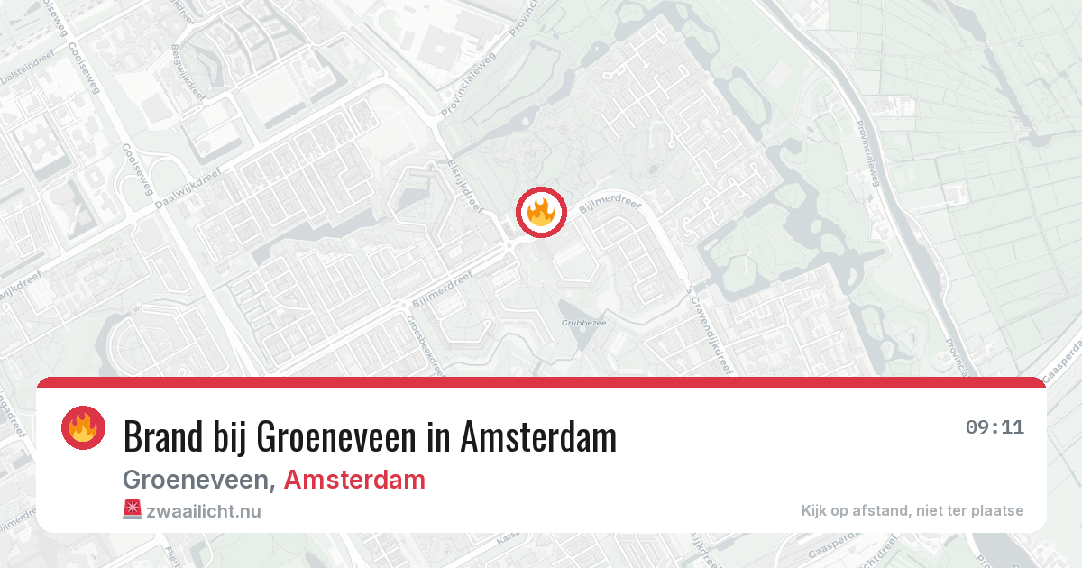 Brand bij Groeneveen in Amsterdam — 20 mrt 2026