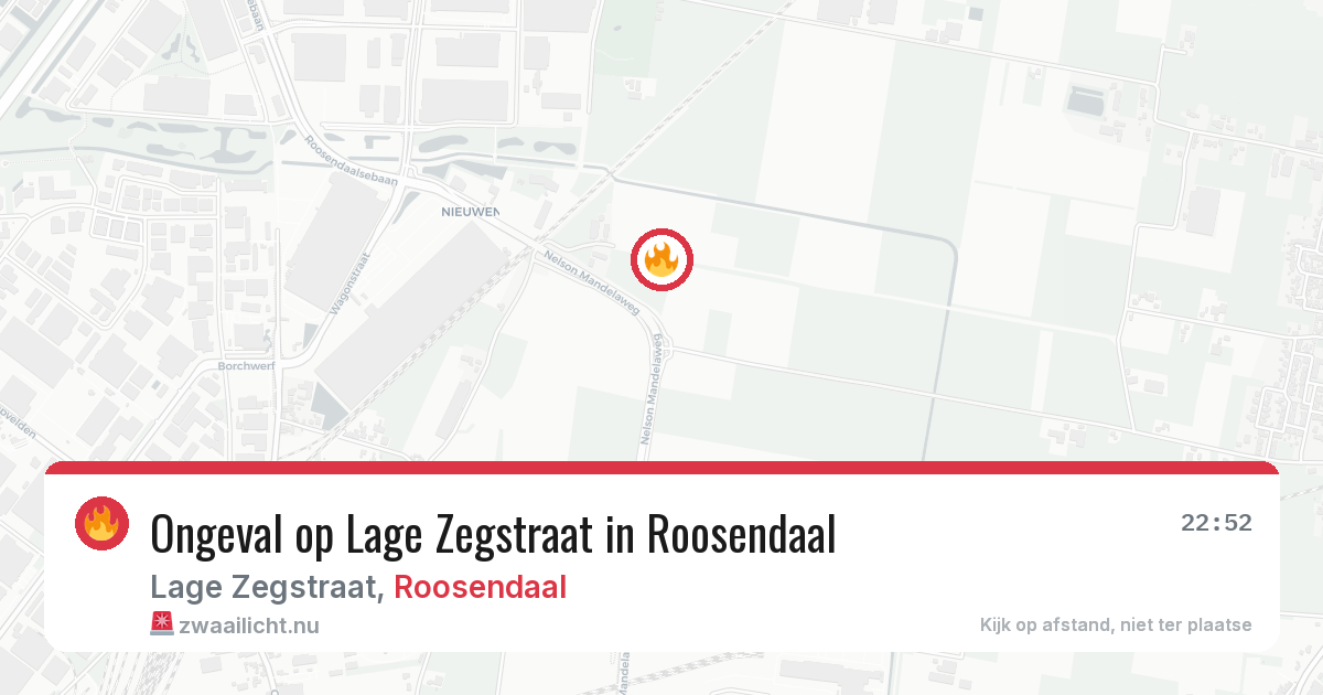 Ongeval op Lage Zegstraat in Roosendaal — 22 mei 2026