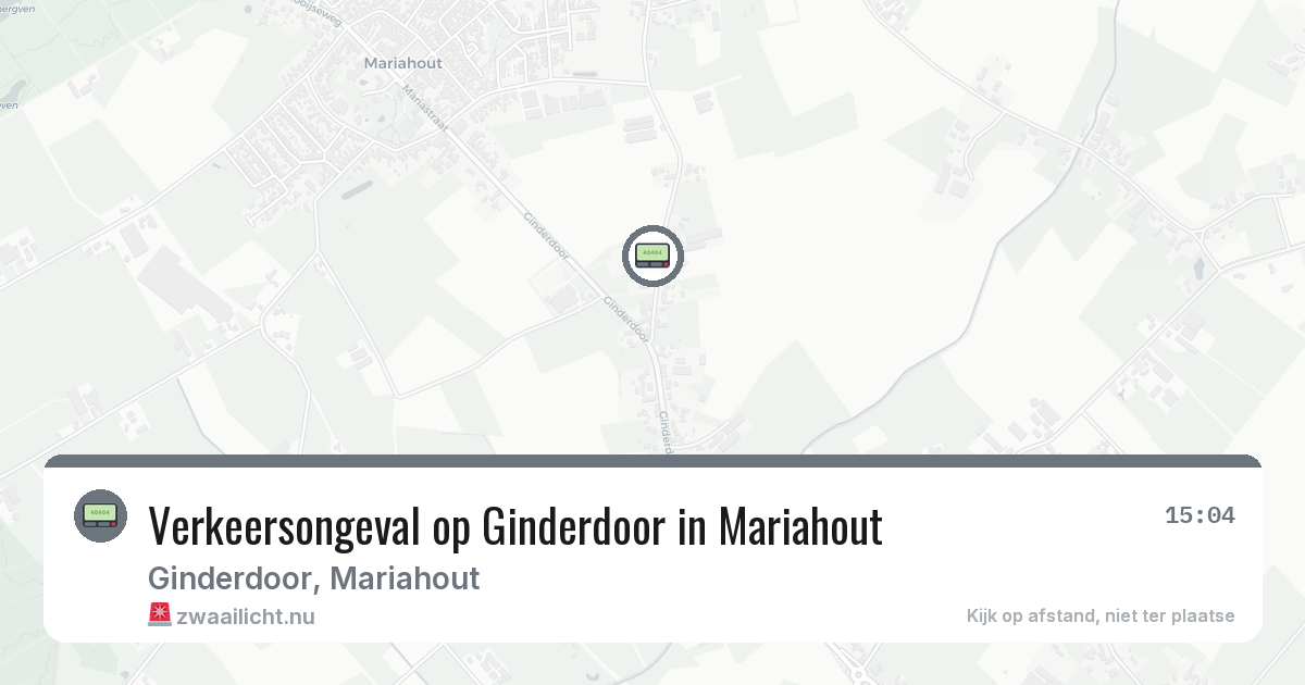 Verkeersongeval op Ginderdoor in Mariahout — 18 feb 2026