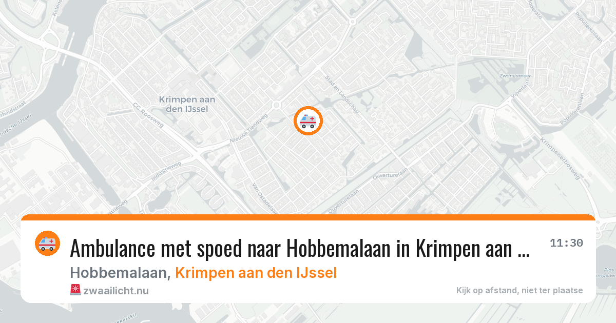 Ambulance met spoed naar Hobbemalaan in Krimpen aan den IJssel — 5 jun 2026
