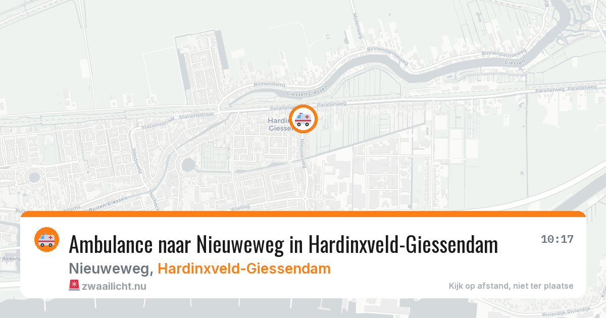 Ambulance naar Nieuweweg in Hardinxveld-Giessendam — 14 jul 2026