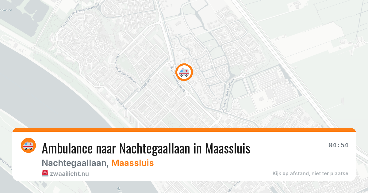 Ambulance naar Nachtegaallaan in Maassluis — 15 jul 2026