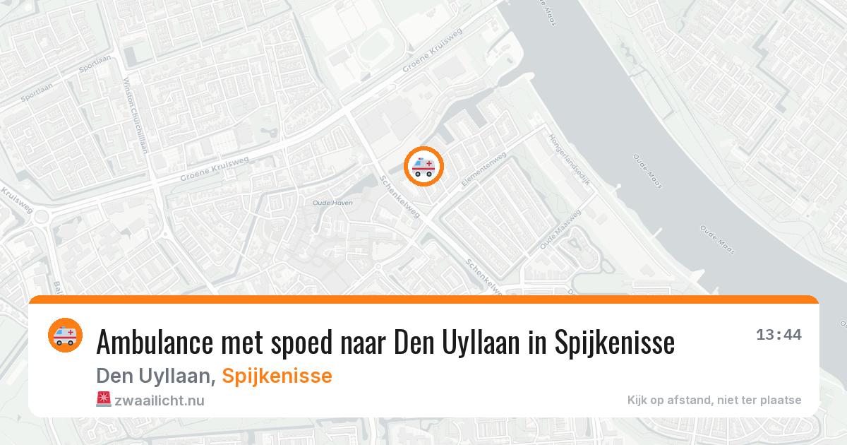 Ambulance met spoed naar Den Uyllaan in Spijkenisse — 7 mei 2026