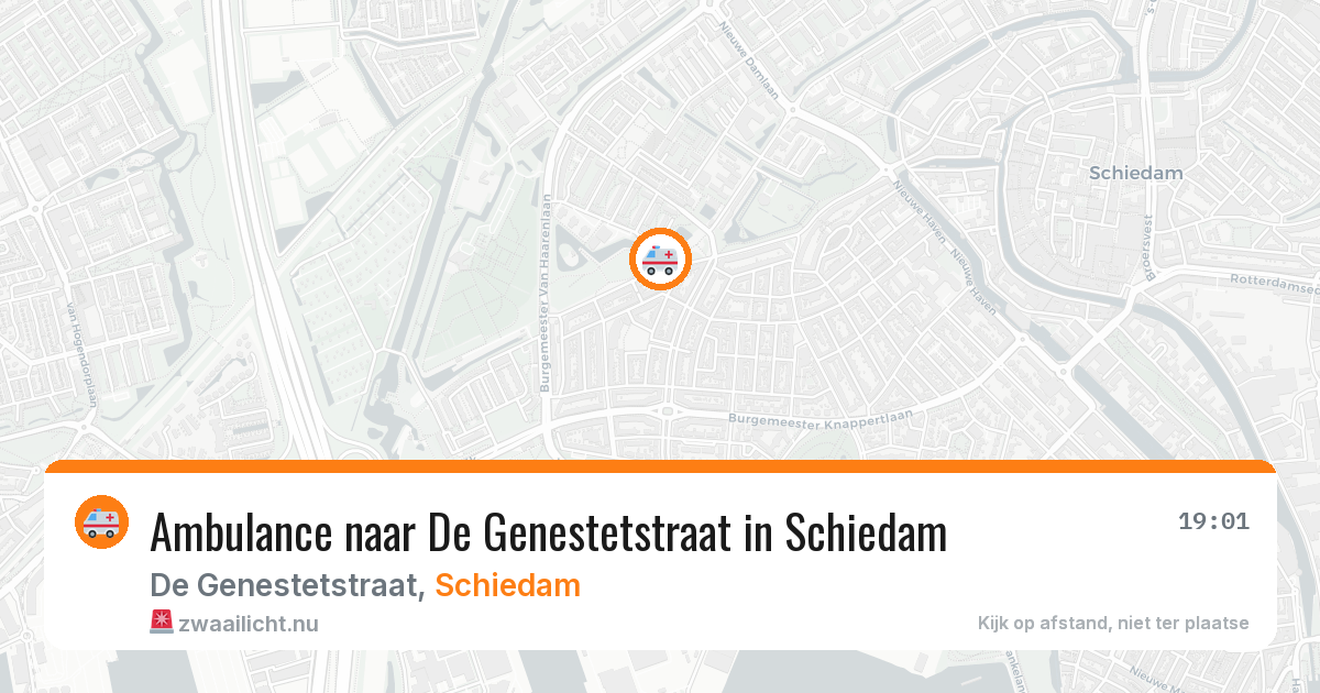 Ambulance naar De Genestetstraat in Schiedam — 23 mrt 2026
